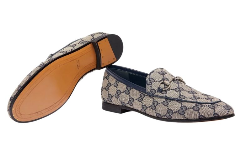 Women's Gucci Jordaan Loafer 'Beige Blue' - Dubai Sneakers