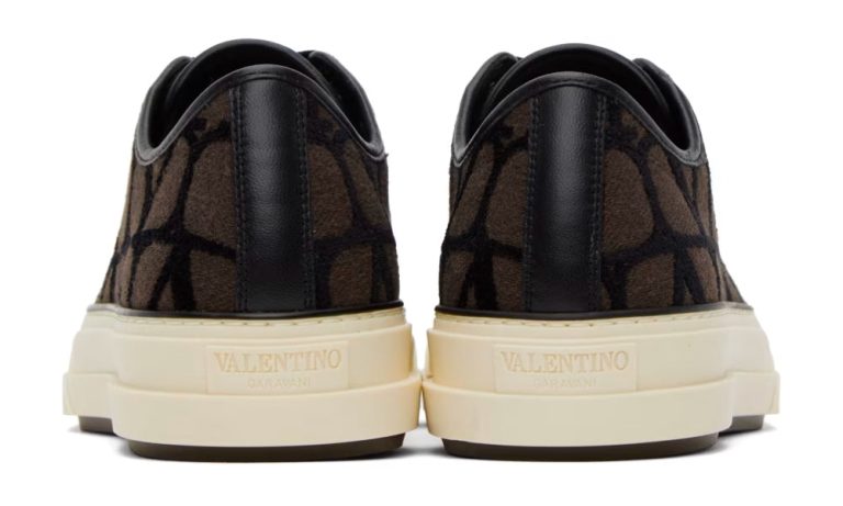 Valentino Garavani Brown Iconographe Totaloop Sneakers - Dubai Sneakers