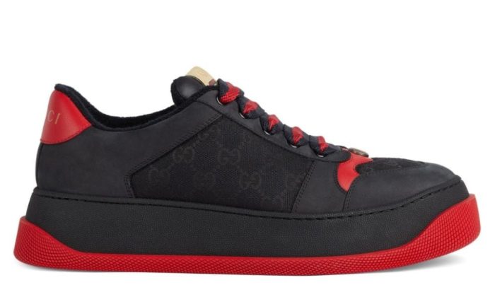 Gucci Screener GG Supreme sneakers 'Black Red' - Dubai Sneakers