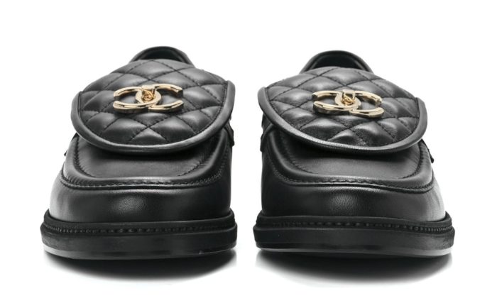 CHANEL Lambskin Quilted CC Turnlock Loafers 41 Black - Dubai Sneakers