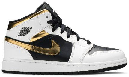 Air Jordan 1 Mid GS 'White Gold' - Dubai Sneakers