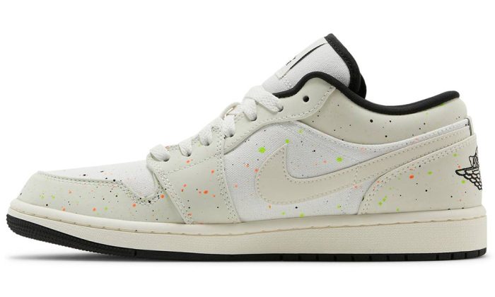 Air Jordan 1 Low 'Brushstroke Swoosh - Paint Splatter' - Dubai Sneakers