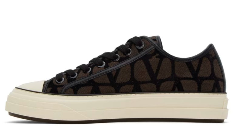 Valentino Garavani Brown Iconographe Totaloop Sneakers - Dubai Sneakers