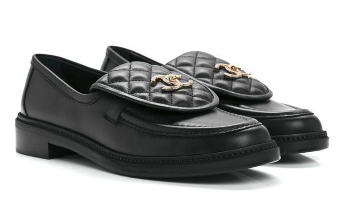 CHANEL Lambskin Quilted CC Turnlock Loafers 41 Black - Dubai Sneakers