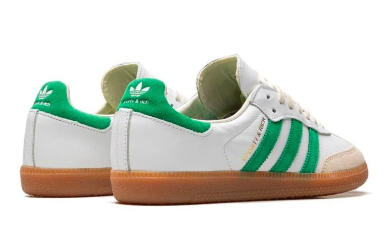 Sporty & Rich x Adidas Samba OG 'White Green' - Dubai Sneakers