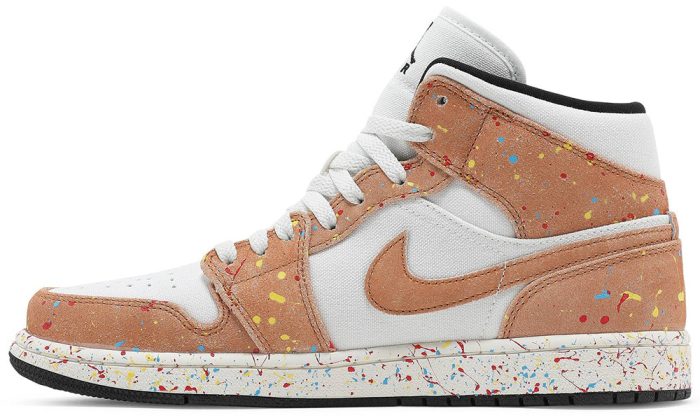 Air Jordan 1 Mid SE 'Brushstroke Paint Splatter' - Dubai Sneakers