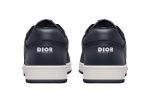 B27 LOW-TOP SNEAKER Navy Blue Smooth Calfskin and CD Diamond Canvas - Dubai Sneakers