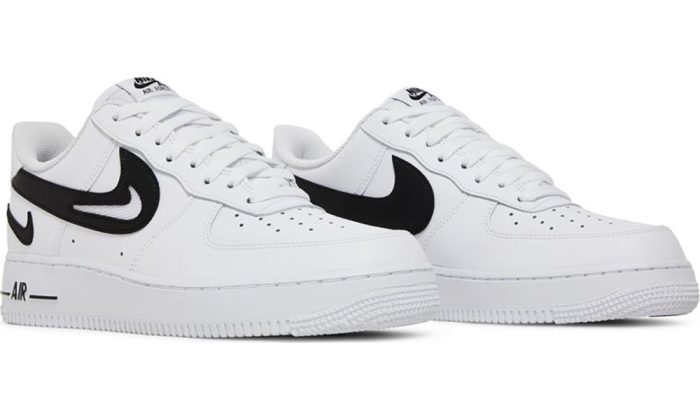 Air Force 1 '07 'Cut Out Swoosh - White Black' - Dubai Sneakers