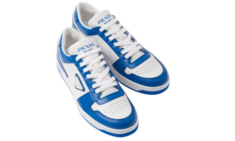 Prada Downtown Leather 'White Cobalt' - Dubai Sneakers