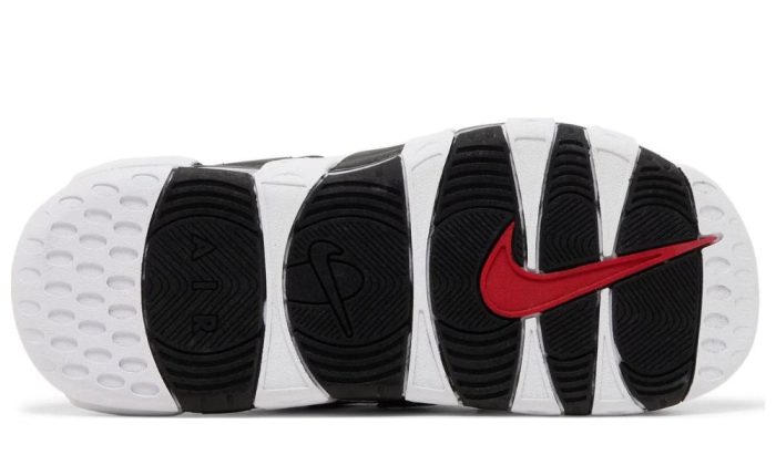 Air More Uptempo Slide 'White Black Red' - Dubai Sneakers