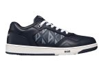 B27 LOW-TOP SNEAKER Navy Blue Smooth Calfskin and CD Diamond Canvas - Dubai Sneakers