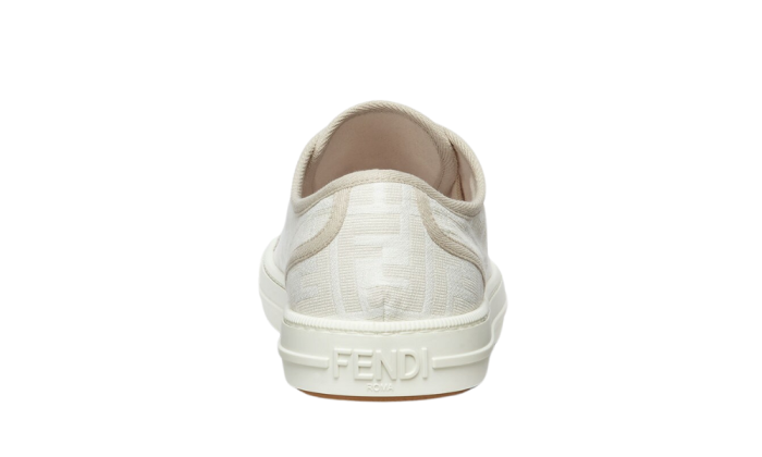 Fendi Domino White Fabric Low-Tops - Dubai Sneakers