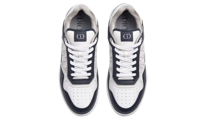 Dior B27 Smooth Calfskin With Dior Oblique Jacquard Deep Blue - Dubai Sneakers