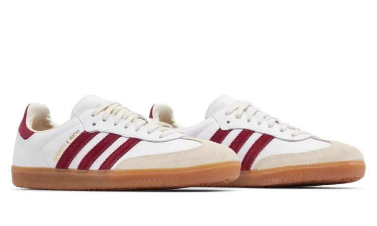 Sporty & Rich x Adidas Samba OG 'White Core Burgundy' - Dubai Sneakers