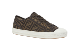 Fendi Domino Brown Fabric low-Tops - Dubai Sneakers