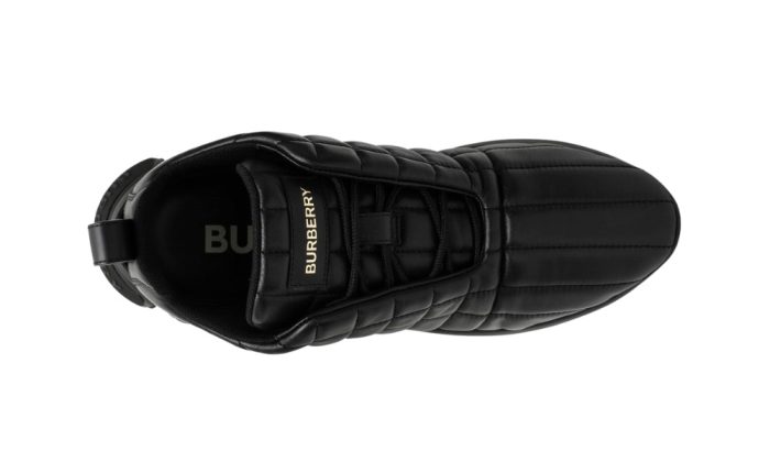 Burberry Quilted Leather Classic Sneakers 'Black' - Dubai Sneakers