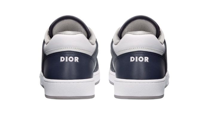 Dior B27 Smooth Calfskin With Dior Oblique Jacquard Deep Blue - Dubai Sneakers