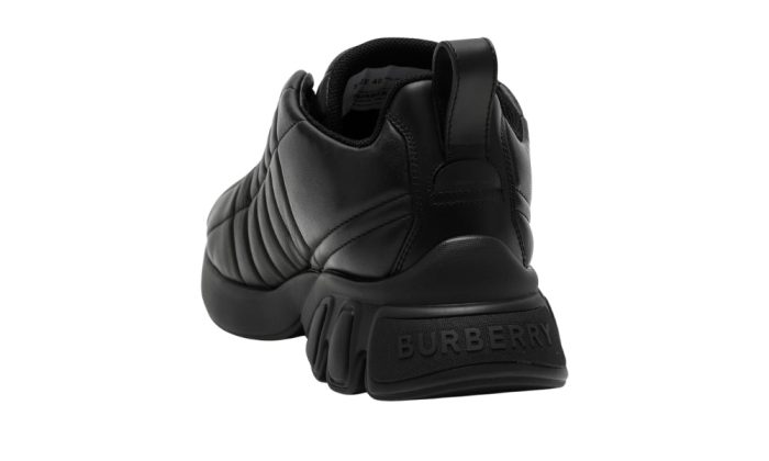 Burberry Quilted Leather Classic Sneakers 'Black' - Dubai Sneakers