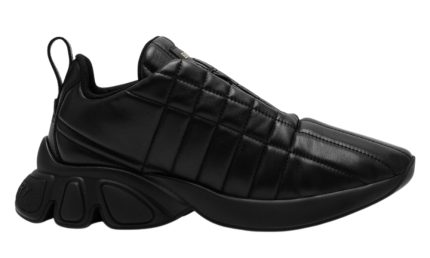 Burberry Quilted Leather Classic Sneakers 'Black' - Dubai Sneakers