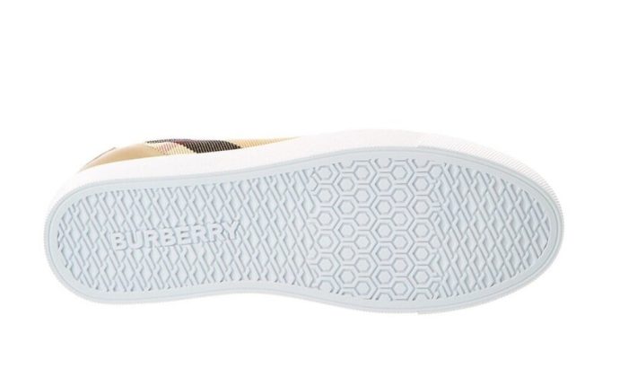 Burberry House Check Cotton and Leather Sneakers - Dubai Sneakers