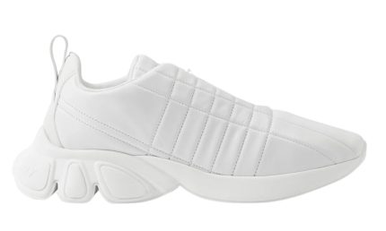 Burberry Quilted Leather Classic Sneakers 'White' - Dubai Sneakers