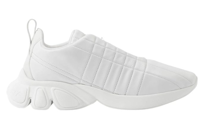 Burberry Quilted Leather Classic Sneakers 'White' - Dubai Sneakers