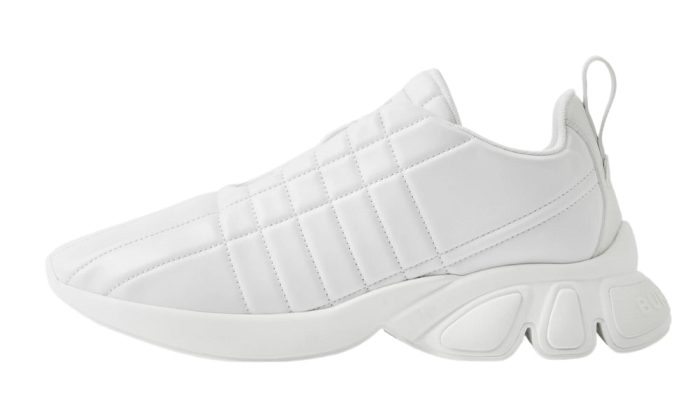 Burberry Quilted Leather Classic Sneakers 'White' - Dubai Sneakers