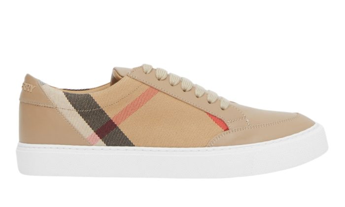 Burberry House Check Cotton and Leather Sneakers - Dubai Sneakers