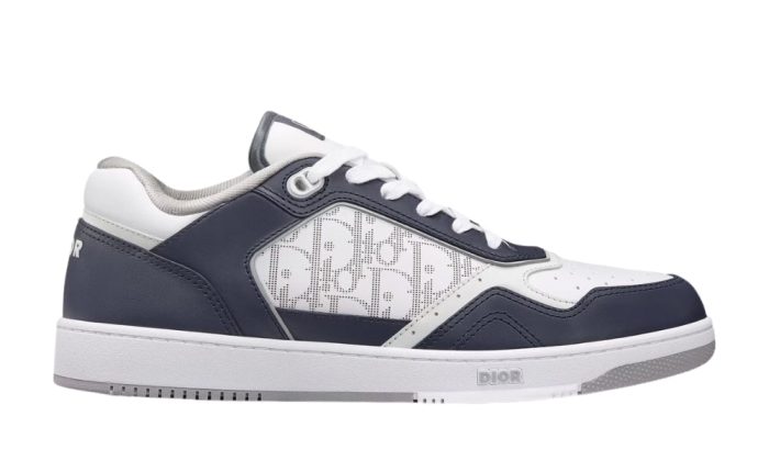 Dior B27 Smooth Calfskin With Dior Oblique Jacquard Deep Blue - Dubai Sneakers