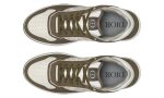 Dior B27 Low Top Sneaker Galaxy Oblique White Olive Nubuck - Dubai Sneakers