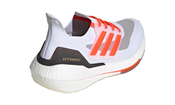 Adidas Ultraboost 21 "White - Solar Red - Gold Met" - Dubai Sneakers