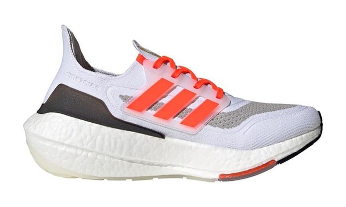 Adidas Ultraboost 21 "White - Solar Red - Gold Met" - Dubai Sneakers