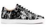 Christian Louboutin Seavaste Orlata Patent Nicograf Black/White - Dubai Sneakers