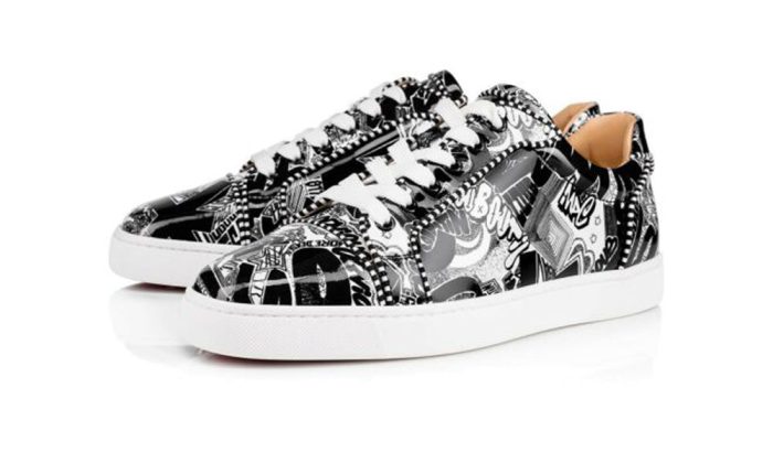 Christian Louboutin Seavaste Orlata Patent Nicograf Black/White - Dubai Sneakers