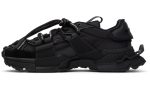 DOLCE & GABBANA Black Mixed-Materials Space Sneakers - Dubai Sneakers