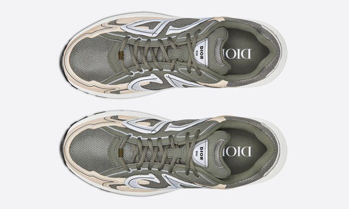 DIOR B30 SNEAKER "Olive Mesh and Cream Technical Fabric" - Dubai Sneakers