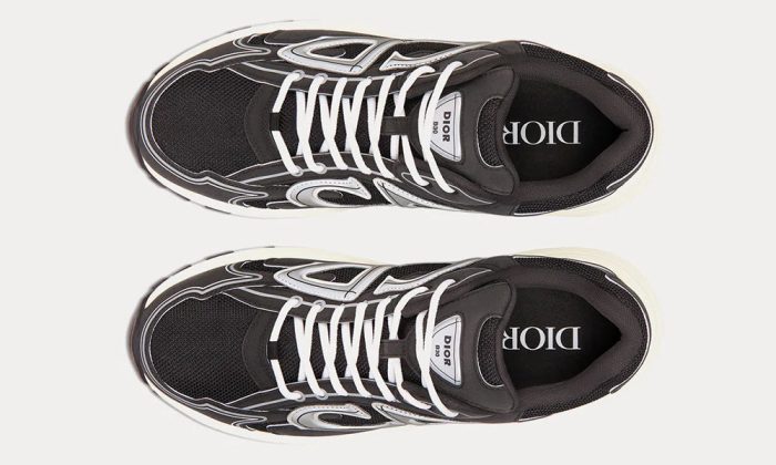 Dior B30 Black Mesh And Technical Fabric Low Top Sneakers - Dubai Sneakers