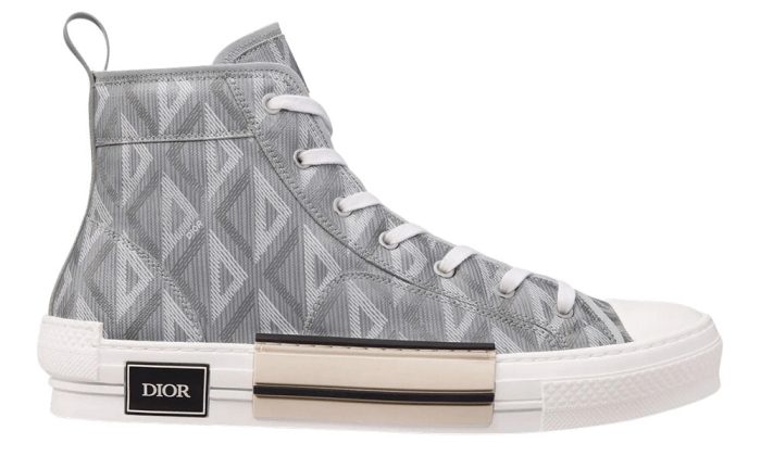 Dior B23 High-top Sneaker "Dior Gray Cd Diamond Canvas" - Dubai Sneakers