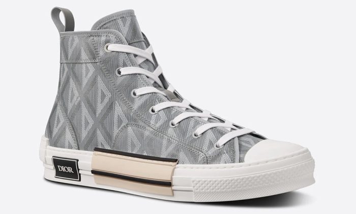 Dior B23 High-top Sneaker "Dior Gray Cd Diamond Canvas" - Dubai Sneakers