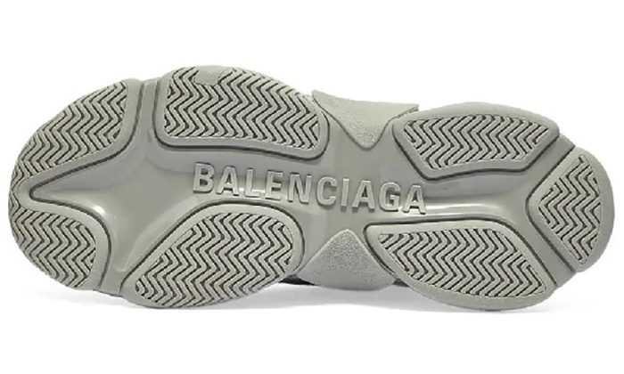 BALENCIAGA Allover Logo Triple S Sneakers In Grey Black - Dubai Sneakers