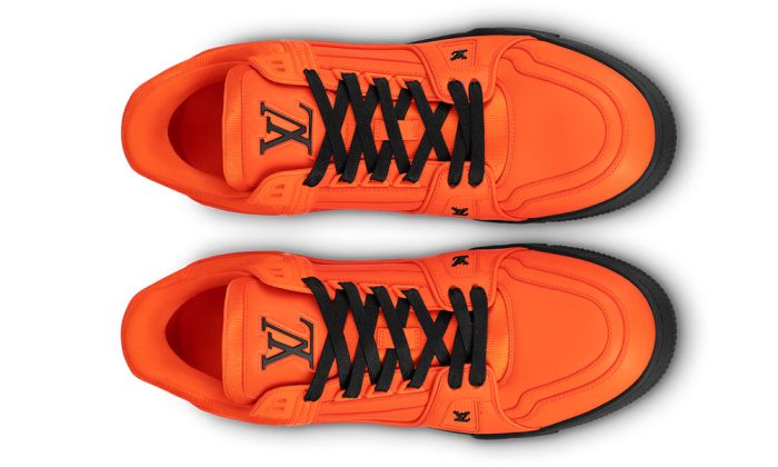 LV Trainer Sneaker "Orange" Calf leather - Dubai Sneakers