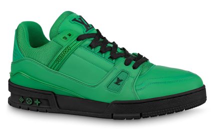 LV Trainer Sneaker "Green" Calf leather