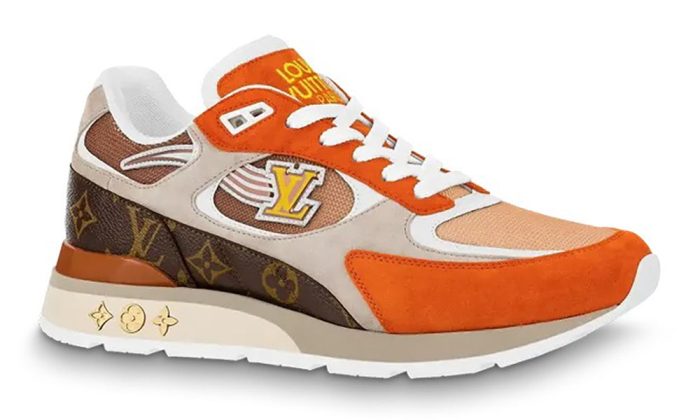 LV Orange & Brown 'Run Away' Sneakers