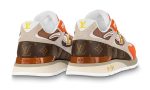 LV Orange & Brown 'Run Away' Sneakers - Dubai Sneakers