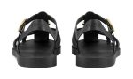 Gucci Rubber Buckle Strap Sandals - Black - Dubai Sneakers