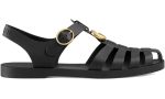 Gucci Rubber Buckle Strap Sandals - Black - Dubai Sneakers