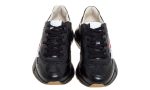 Gucci Black Leather Web Rhyton Low Top Sneakers - Dubai Sneakers