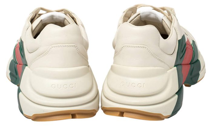 Gucci White Rhyton Web Chunky Sneakers - Dubai Sneakers