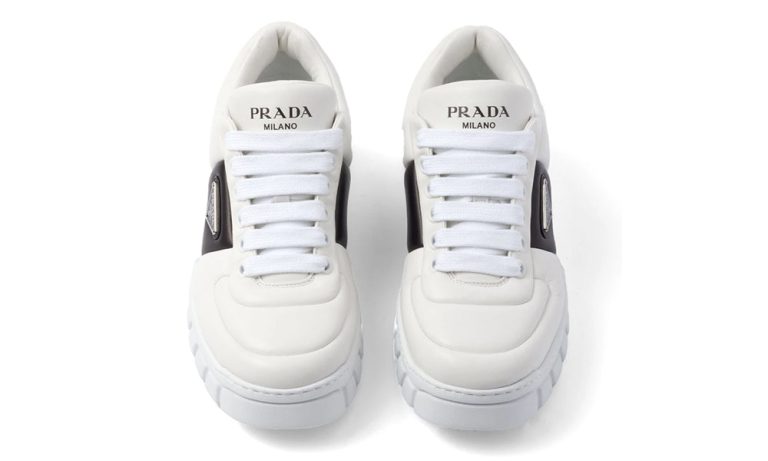 Prada padded leather sneakers 'White' - Dubai Sneakers