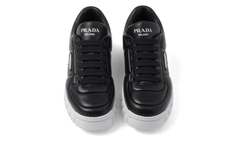 Prada padded leather sneakers 'Black' - Dubai Sneakers